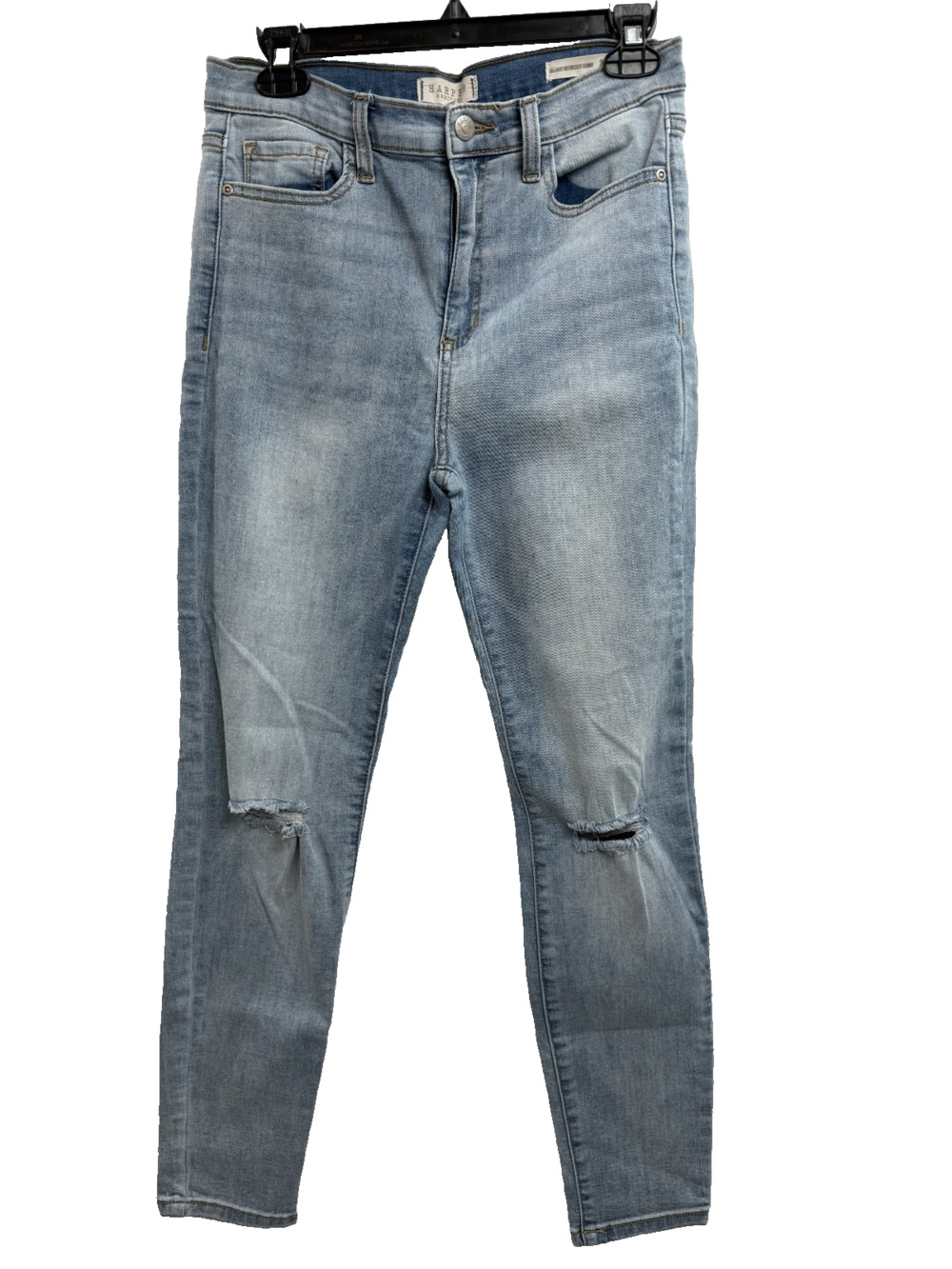 Womens Harper Heritage High Rise Light Distressed Skinny Jeans Size 29